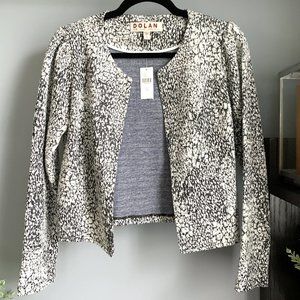 NWT Anthropologie DOLAN Eva Knit Jacket (Black/White) S